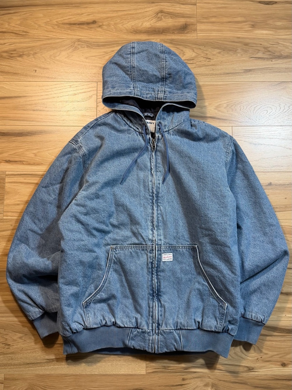 Old Navy Blue Denim Hooded Jacket